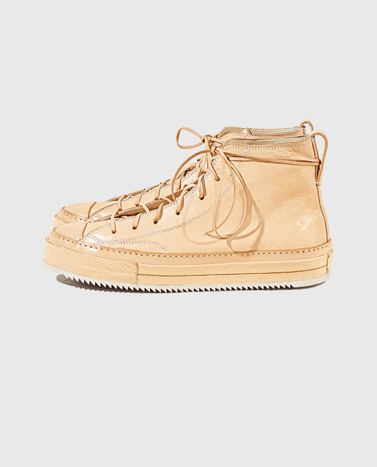 Handmade Vegetable Tanned Leather High Top Sneaker