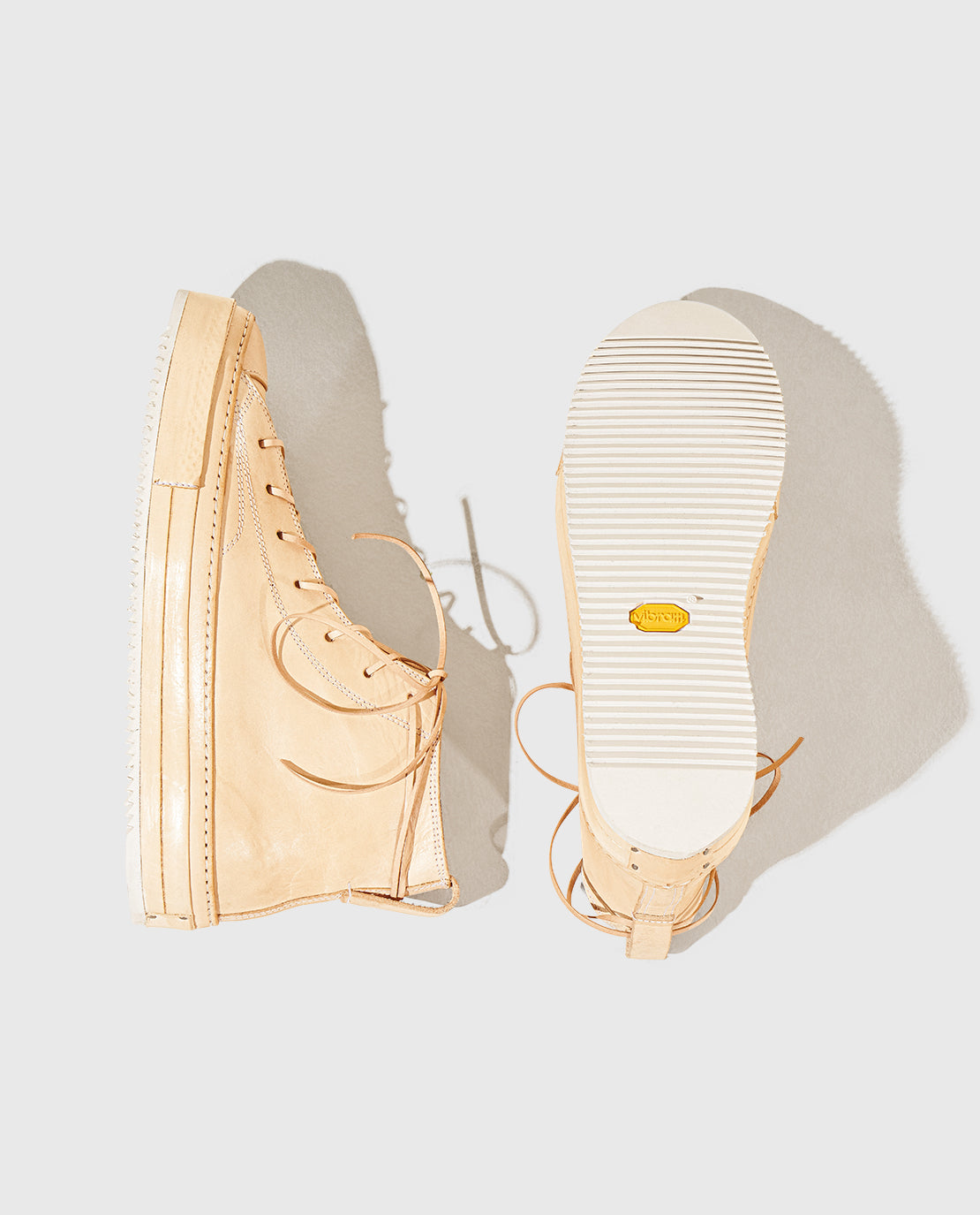 Handmade Vegetable Tanned Leather High Top Sneaker