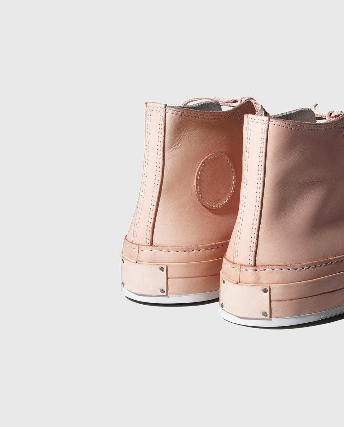 Handmade Vegetable Tanned Leather High Top Sneaker