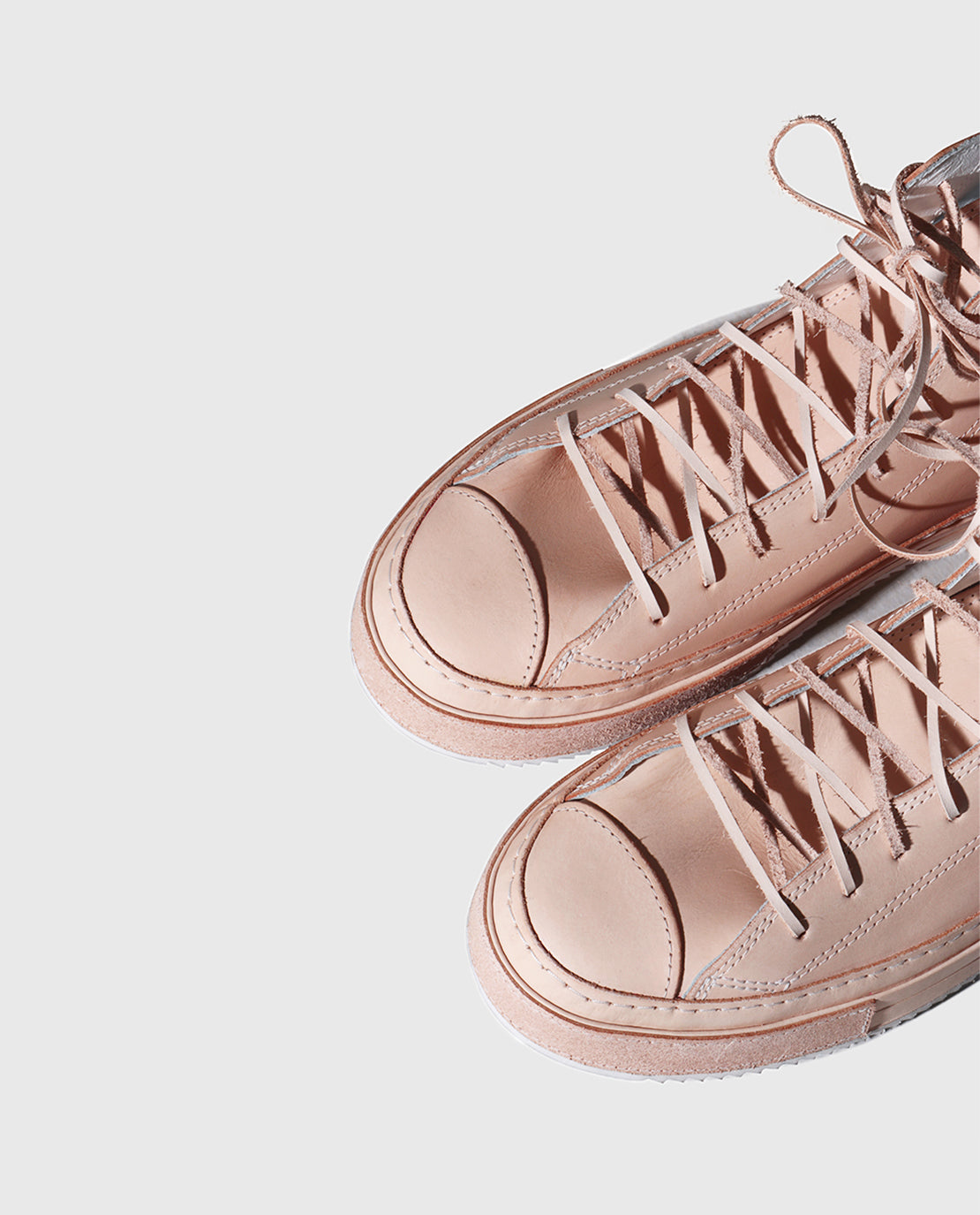 Handmade Vegetable Tanned Leather High Top Sneaker