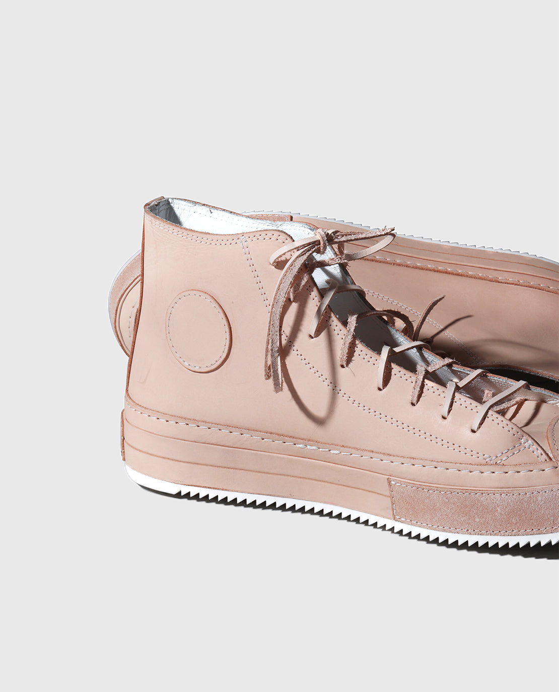 Handmade Vegetable Tanned Leather High Top Sneaker